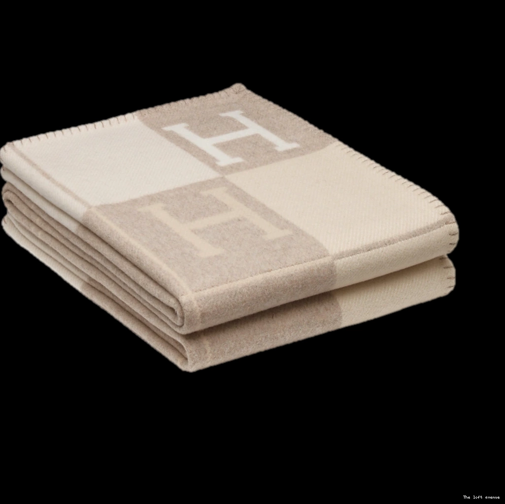 WOOL STRIPE HERMES THROW BLANKET 0820